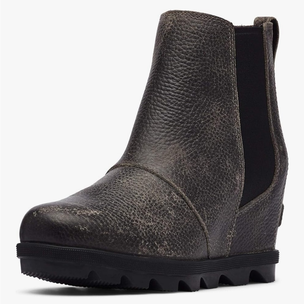Sorel Wedge Bootie, Distressed & Textured Black 🖤